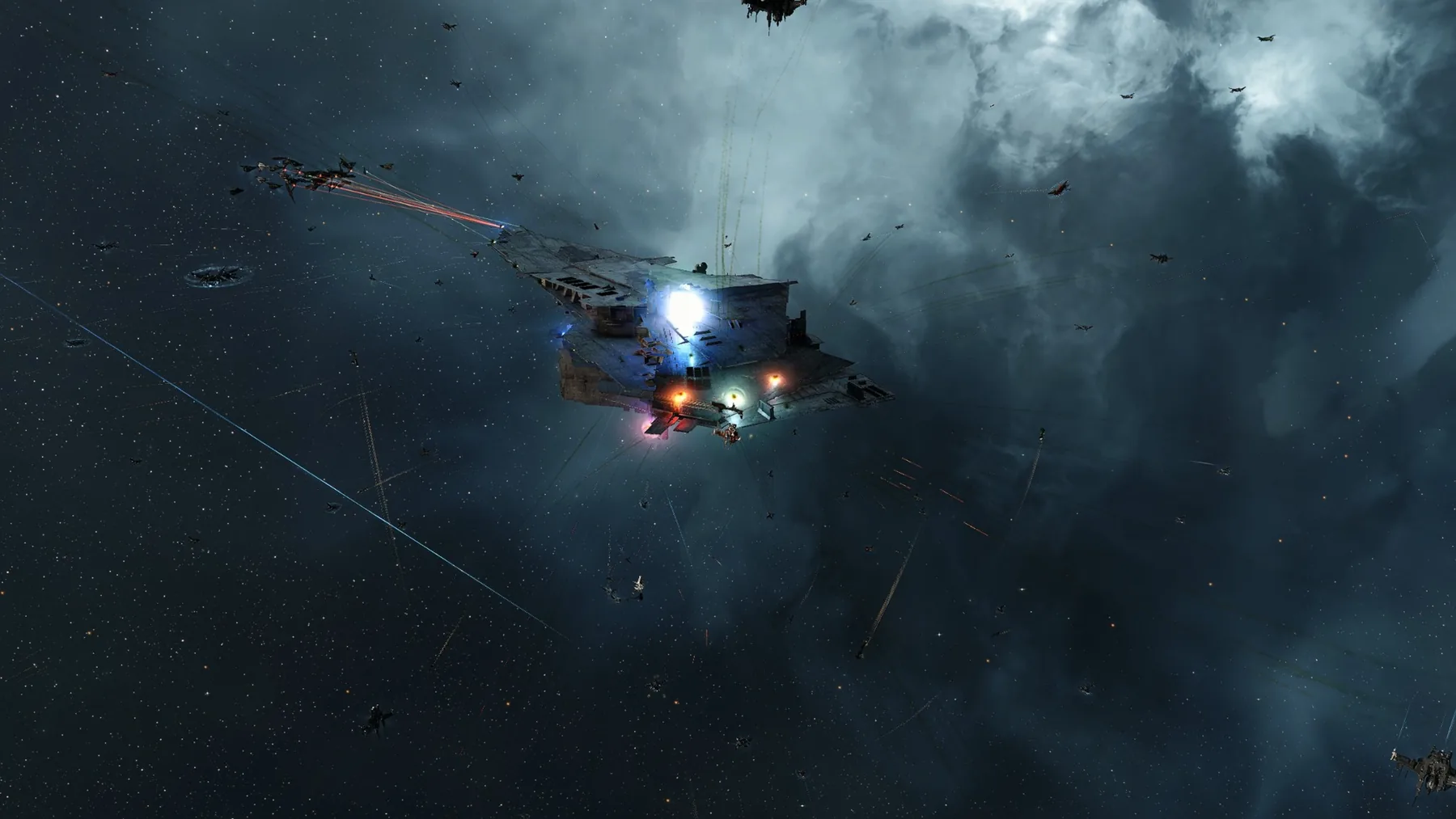 Large wormhole fleet fight